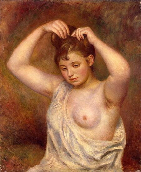 Pierre Auguste Renoir Woman Arranging her Hair oil painting image